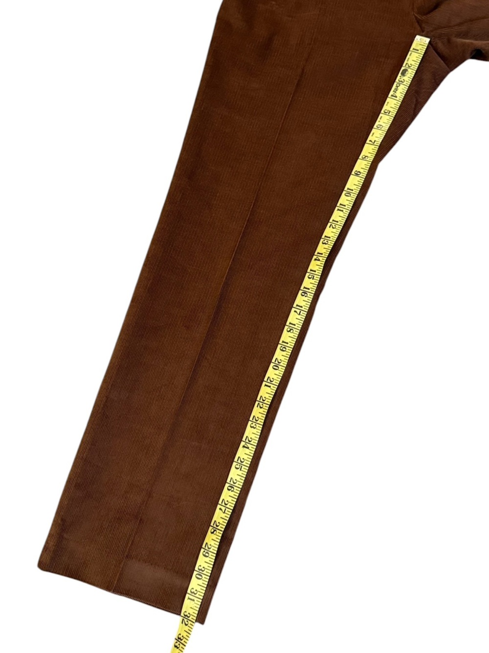Lauren Ralph Lauren Chestnut Brown Corduroy Flat Front Trouser Pants 38x32 - Picture 14 of 14